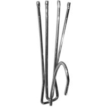 10 agrafes flamandes métal "tringle cachée" 4 branches nickelé MOBOIS