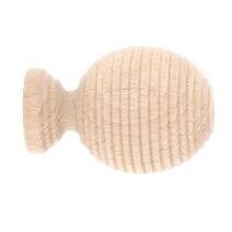 1 embout bois boule striée Ø28 brut