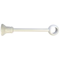 1 support bois long à oeil Ø35 300mm laqué blanc