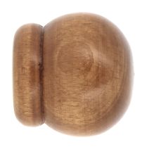 2 décors d'extrémité bois massif Ø35 chêne