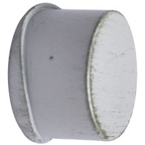 2 embouts métal Azha Ø20 blanc argenté
