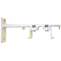 2 supports muraux métal 24x16 double avancée 120mm blanc