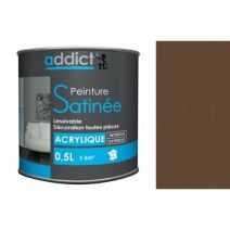 Peinture acrylique satin 0,5L chocolat