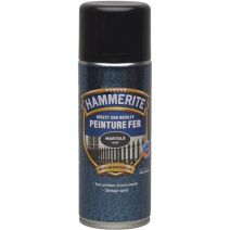Peinture fer aérosol direct sur rouille martelé noir 400ml HAMMERITE