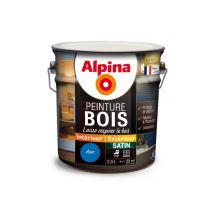 Peinture bois 2,5L azur ALPINA