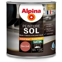 Peinture sol intérieur/extérieur 2,5L terre cuite satin ALPINA