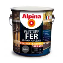 Peinture fer 2,5L carbone brillant ALPINA