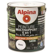 Peinture Multisupport 6 en 1 Blanc 2,5L