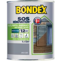 SOS renovation volets bardages gris acier satin 1l BONDEX
