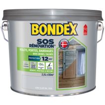 SOS renovation volets bardages gris clair satin 2,5l BONDEX