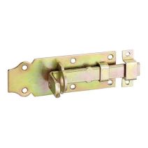 Verrou porte-cadenas bichromaté droit + gâche 100