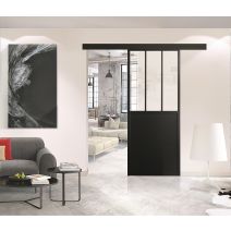 Porte coulissante en applique Atelier 83cm - OPTIRAIL