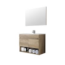 Meuble salle de bain Cotton 80cm décor bois