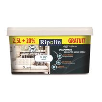 PEINTURE PLAFOND extrême SANS TRACE 2,5L+ 20% - RIPOLIN