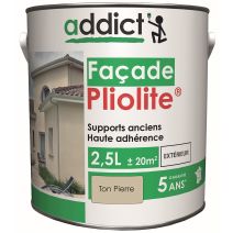 PEINTURE FACADE “ADDICT” 100% PLIOLITE 2,5 L TON PIERRE