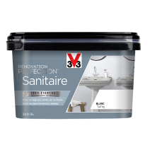 Peinture rénovation kit sanitaire blanc satin 1L - V33