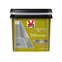 PEINTURE V33  RENO PERFECTION SOL & ESCALIER ®  TITANE 750 ML