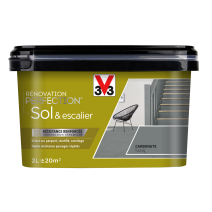 Peinture de rénovation sol et escalier finition satinée carbonate 2L - V33