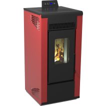 Poêle à Pellets TBH 567 6700W Noir/Rouge - TECTRO