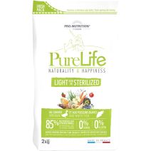 Croquette Pure Life Chien Light Stérilisé 2kg - FLATAZOR