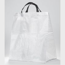 2 Sacs Gravats Tissés Poignées 70x50cm Blanc - INVENTIV