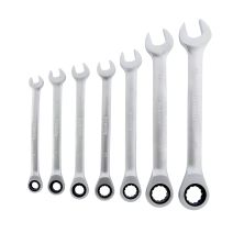 Jeu de 7 clés mixtes cliquet 8/19mm chrome vanadium - INVENTIV