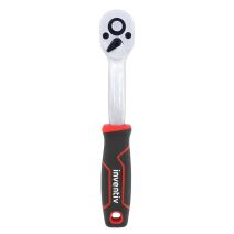 Clé à cliquet réversible 1/4" chrome vanadium - INVENTIV