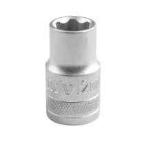 Douille 1/2" 6 pans 12mm chrome vanadium - INVENTIV