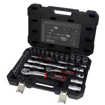Coffret à douilles mixtes 54 pièces 1/4" et 1/2" - INVENTIV