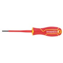 Tournevis plat électricien isolé 2,5x75mm chrome vanadium - INVENTIV