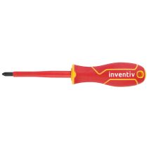 Tournevis Phillips isolé PH2x100mm chrome vanadium - INVENTIV