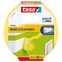 Adhésif Masquage Murs et Plafonds Spécial Finitions Parfaites 50mx38mm