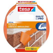 Adhésif Masquage Façade et Surfaces Irrégulières 33mx50mm Orange