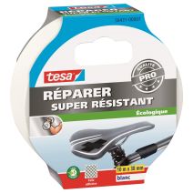 Toile Extra-Forte Applications Intérieures et Extérieures 10mx38mm Blanc