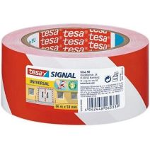 Ruban Signalisation Polypropylène Marquage Objets Obstacles 66mx50mm Rouge/Blanc