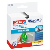 Ruban Auto-Agrippant Fixation d'Objets Légers 2,5mx20mm Blanc