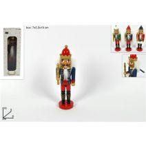 Soldat Casse-Noisette en Bois 18x5x6cm + Mécanisme