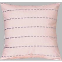 Coussin garni jacquard déhoussable 40x40cms vieux rose