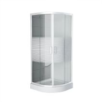 Paroi de douche accès angle circulaire Easy 195x80cm anti-calcaire