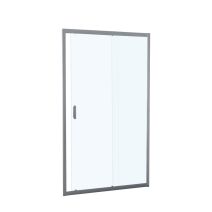 Porte douche coulissante 2 volets verre transparent 140cm chromé - INVENTIV