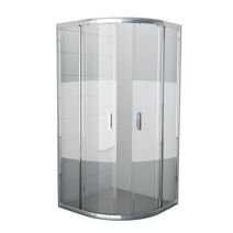 Accès angle quart de cercle verre sérigraphié 80cm chromé brillant - INVENTIV