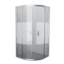 Accès angle quart de cercle verre sérigraphié 90cm chromé brillant - INVENTIV