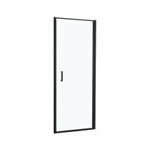 Porte douche pivotante verre transparent 90cm noir mat - INVENTIV