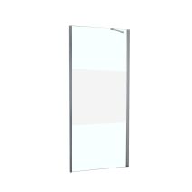 Retour fixe douche à associer verre sérigraphié 90cm chromé brillant - INVENTIV 