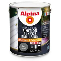 ALKYDE EMULSION BRILLANT GRIS FONCE 2.5L