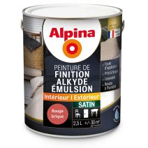 ALKYDE EMULSION SATIN ROUGE BRIQUE 2.5L
