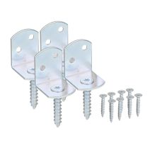 4 Équerres pour clôture tressée en L 83x32mm - ALBERTS