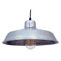 SUSPENSION NOLD-C CREATION 1*E27 60W REF 309746 ZINC BLANC HT12CM D30,5CM