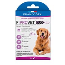 FIPROVET DUO 268 MG/241,2 MG - SOLUTION POUR SPOT-ON GRAND CHIEN X4