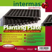 Lot de 3 plateaux en plastique de 60 cellules de culture - INTERMAS
